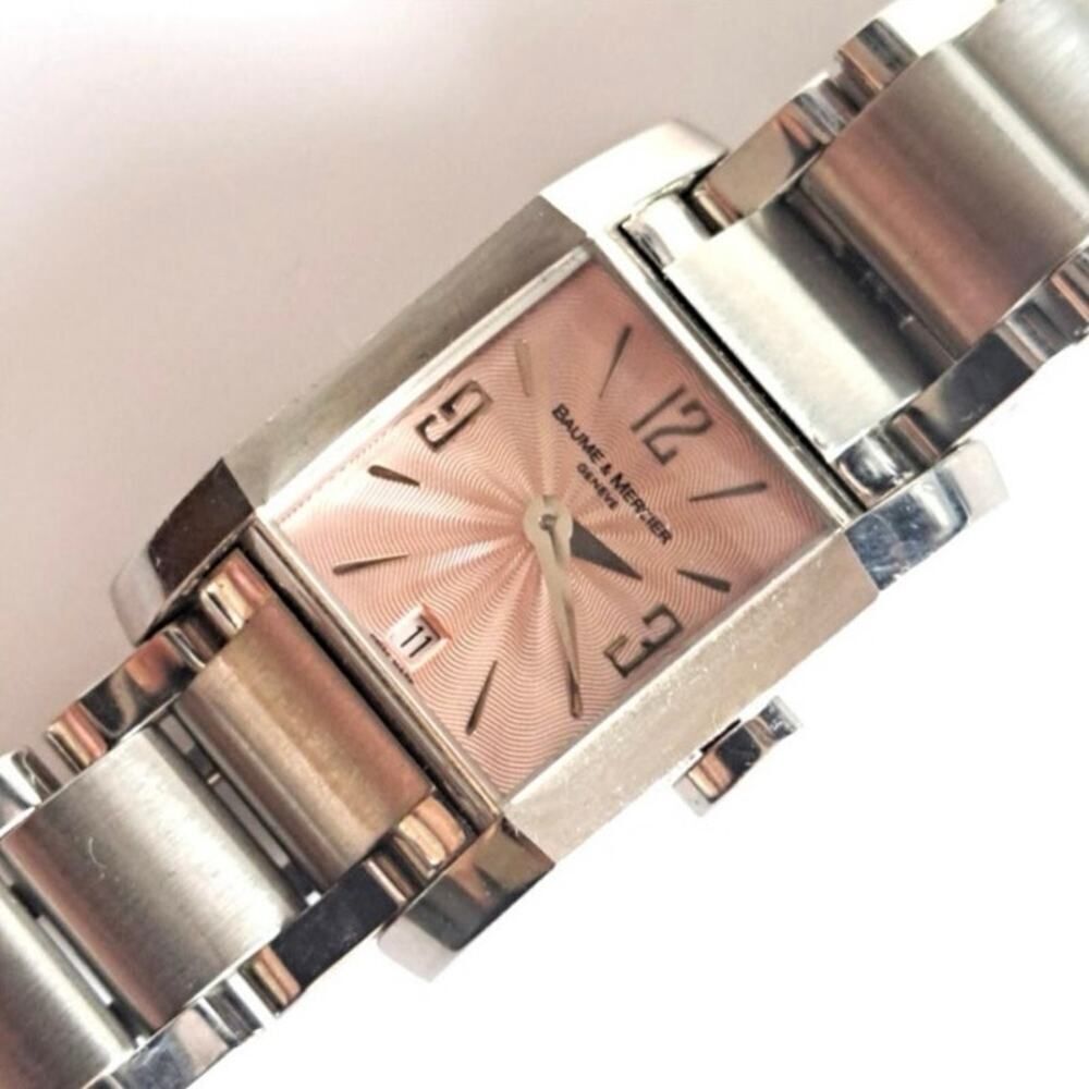 Baume & Mercier Hampton Stainless Watch Pink Dial